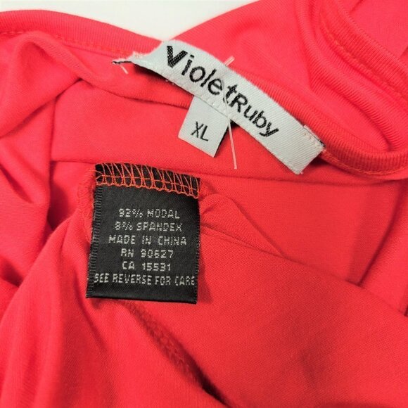 VIOLET ruby comfortable thin light red mid sleeve blouse top sizes M L XL - Picture 3 of 11